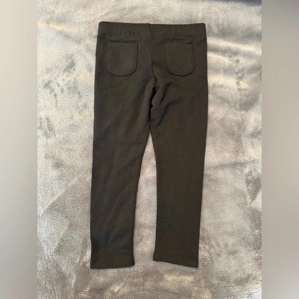 H&M Girls Black Leggings with Back Pockets 4T NWT
